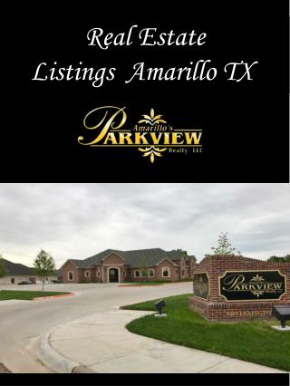 Real Estate Listings Amarillo TX