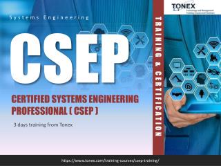 CSEP Training, CSEP Certification Training Course : Tonex Training