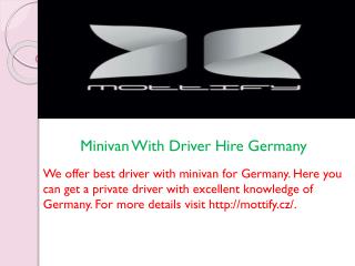 Minivan With Driver Hire Germany