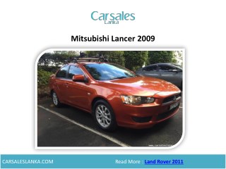 Mitsubishi Lancer 2009 - Carsales Lanka