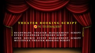 Get your Readymade Theater Management Script | Event Calendar Category Script