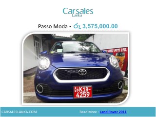 Passo Moda රු 3,575,000.00 - Carsales Lanka