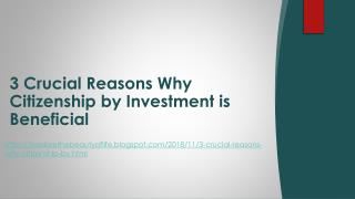 3 Crucial Reasons Why Citizenship by Investment is Beneficial