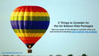 5 Things to Consider for Hot Air Balloon Ride Packages - Hot Air Balloon UAE