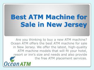 Best ATM Machine for Sale in New Jersey – Ocean ATM