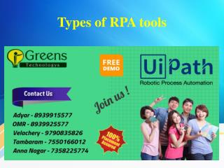 Types of RPA tools