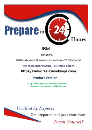 Latest IBM C2150-610 Exam Dumps PDF Questions - C2150-610 Best Study Material