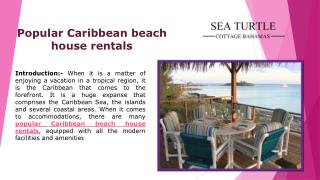 Popular Caribbean beach house rentals