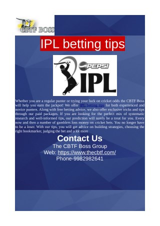 IPL betting tips