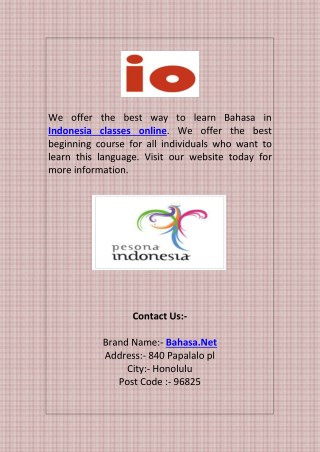 Indonesian Classes Online | Indonesian-online.com