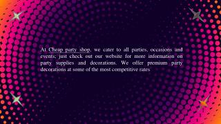 Party Decorations UK