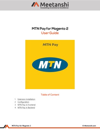 Magento 2 MTN Pay