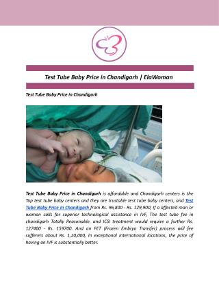 Test Tube Baby Price in Chandigarh | ElaWoman