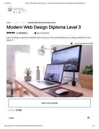 Modern Web Design Diploma Level 3 - LIBM