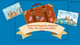 Tourism and Hospitality Assignment Writing Help