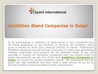 Exhibition Stand Companies in Dubai