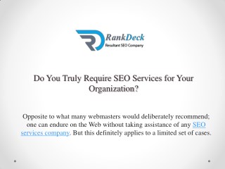 Why You Require SEO Services for Your Company?