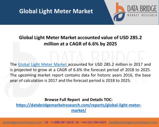 Global Light Meter Market– Industry Trends and Forecast to 2025