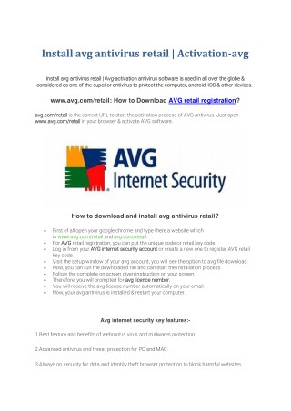 Install avg antivirus retail | Activation-AVG