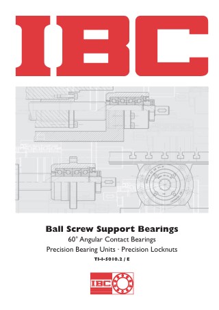 IBC Ball Screw Support Bearings