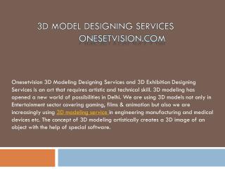 3D Model Designing Services