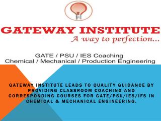 Gate Coaching, Gate Classes, Gate Coaching Classes