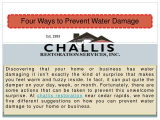 Water Damage Restoration Service in Cedar Rapids