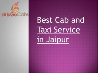 Best Cab and Taxi Service in Jaipur