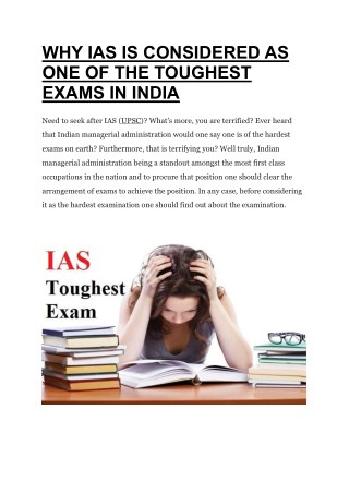 Civil Services Mock Test