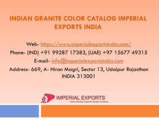 Indian Granite Color Catalog Imperial Exports India