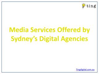 Media Services Offered by Digital Agencies Sydney