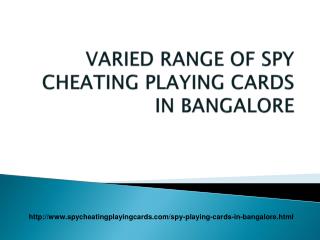 Be the Performer of Card Tricks with Spy Cheating Playing Cards in Bangalore