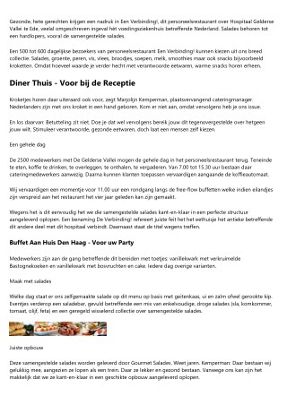 21-diner Wassenaar - Keuken vol Smaken