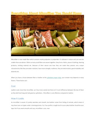 Upholstery repair shop