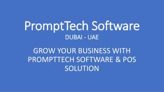 PromptTech POS Software DUBAI UAE - GCC VAT Enabled