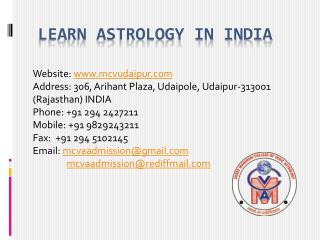 Learn Astrology in India