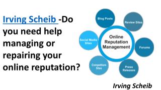 Irving Scheib -Do you need help managing or repairing your online reputation?