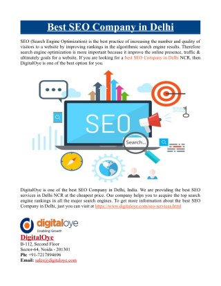 Best SEO Company in Delhi NCR