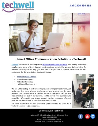 Smart Office Communication Solutions – Techwell