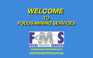 Products and Services Provided by Focus Mining