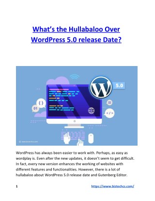 What’s the Hullabaloo Over WordPress 5.0 release Date?