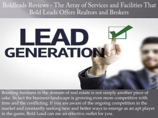 Boldleads Reviews - The Array of Services and Facilities That Bold Leads Offers Realtors and Brokers