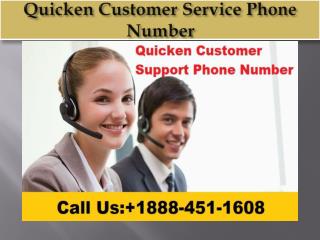 Quicken Customer Service Phone Number @ 1888-451-1608