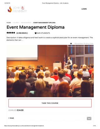 Event Management Diploma - John Academy