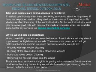 Wound Care Billing Services Industry Size, Insights, Trends, Outlook 2018