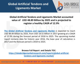 Global Artificial Tendons and Ligaments Market– Industry Trends and Forecast to 2025