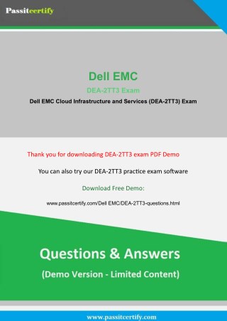 How I Prepared Dell EMC DEA-2TT3 Updated [2018] Exam Questions In One Week?