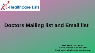 Doctor Email List | Doctors Mailing List | Doctors Email Addresses in USA