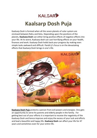 Kaalsarp Dosh Puja