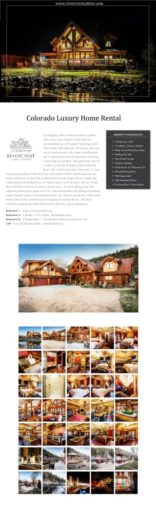 Colorado luxury home rental -RiverCrestCabins